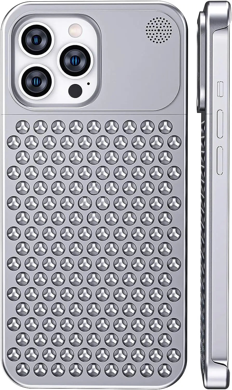 Aluminum Alloy Aromatherapy Phone Case for iPhone 14 13 12 Pro Max 15 Plus