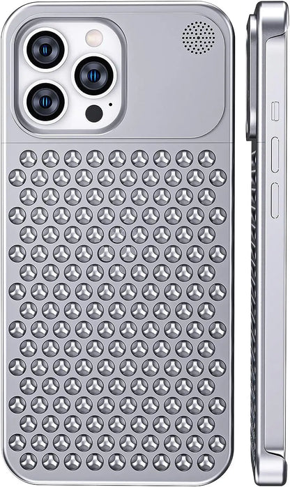 Aluminum Alloy Aromatherapy Phone Case for iPhone 14 13 12 Pro Max 15 Plus