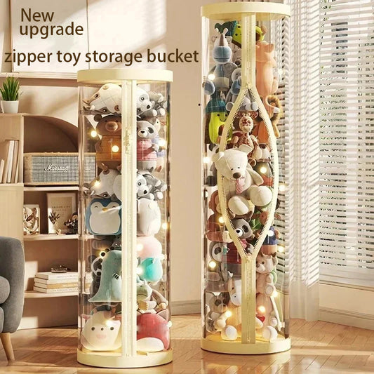 Transparent Doll Storage Box with Lid - Perfect for Toys & Decor