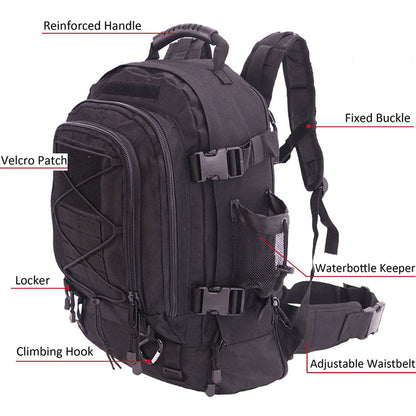 Military Tactical Backpack 65L Waterproof Hiking Rucksack