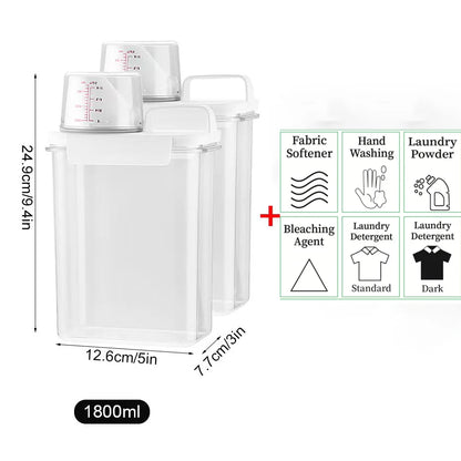 Airtight Laundry Detergent Dispenser - 1100/1800/2300ml Storage