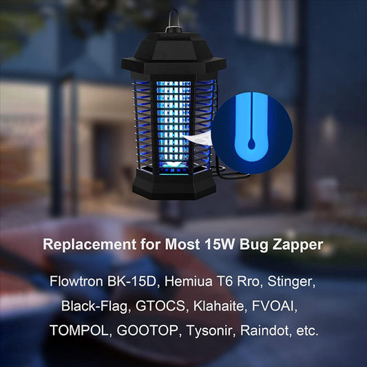 Bug Zapper 15W Replacement Bulbs - 4 Pack, UV Insect Attracting
