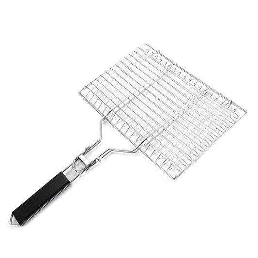 BBQ Grilling Basket Foldable Stainless Steel 8.6x12.6 Inch