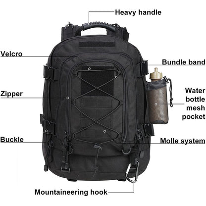 Military Tactical Backpack 65L Waterproof Hiking Rucksack