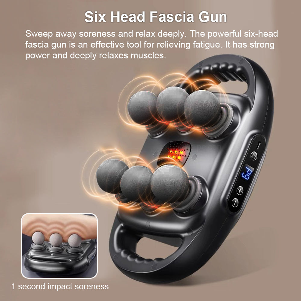 6-Head Massager: Deep Tissue Back & Body Relief