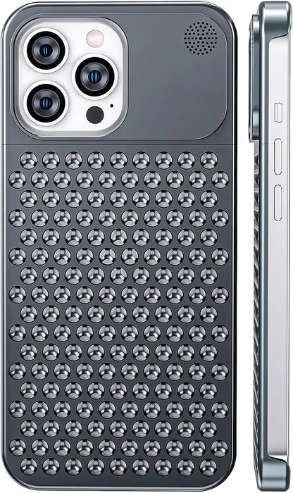 Aluminum Alloy Aromatherapy Phone Case for iPhone 14 13 12 Pro Max 15 Plus