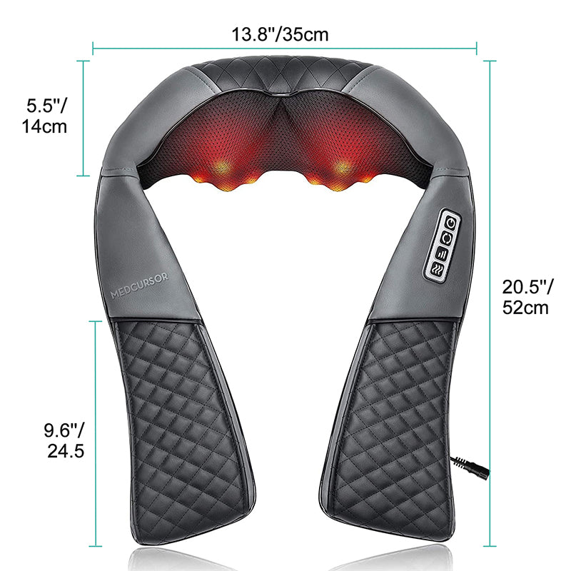Neck & Back Massager - Shiatsu Kneading with Heat Relief