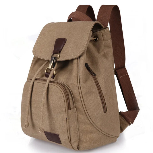 Women Canvas Backpack - Trendy Retro for College Travel Outdoor