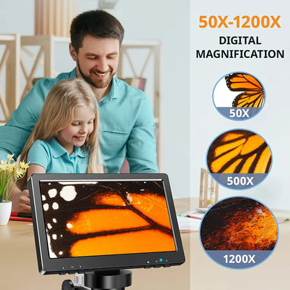 Digital Microscope 1200X Magnification HD USB with 10 LED Light