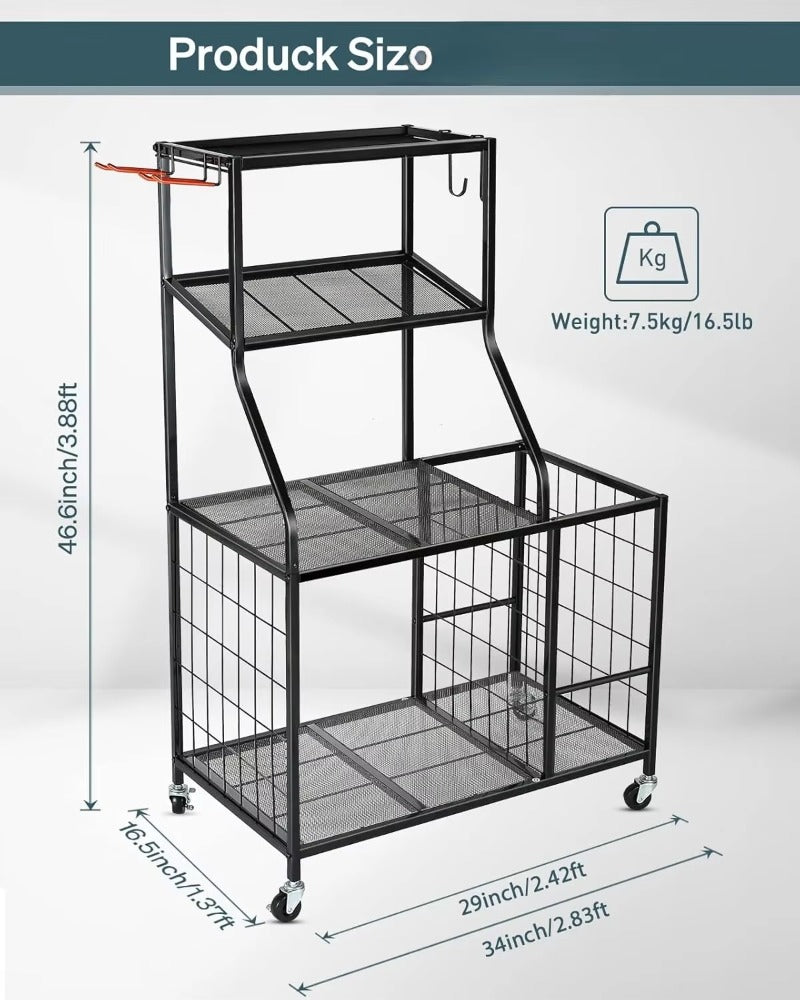 Yoga Mat & Dumbbell Storage Rack - All-in-One Gym Organizer