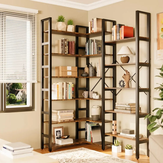 Triple Wide 6 Tier Bookshelf - Shape Changeable & Modern