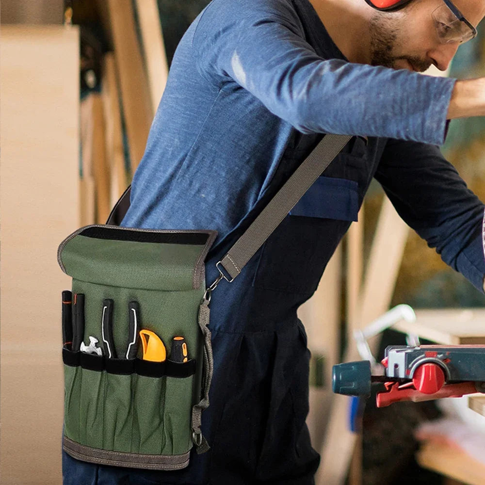 Portable Heavy-Duty Tool Bag with Detachable Pouch