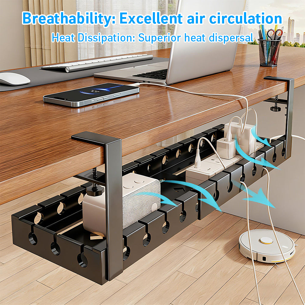Cable Management Tray: No-Drill Under Desk Organizer
