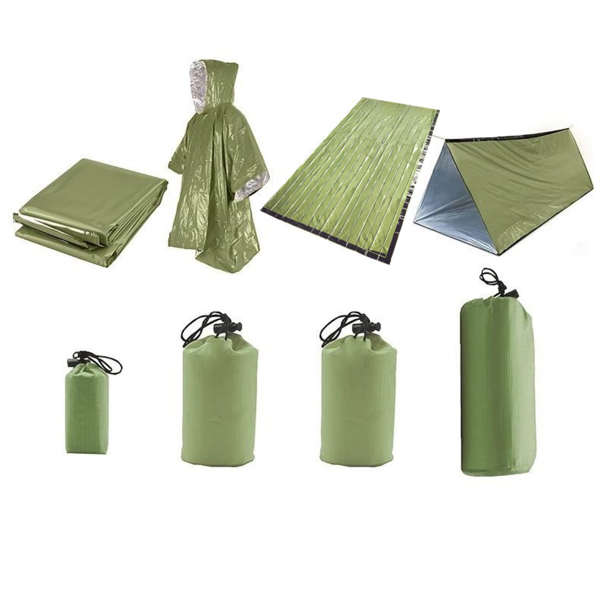 Emergency Tent & Gear Set: Stay Warm & Dry Outdoors