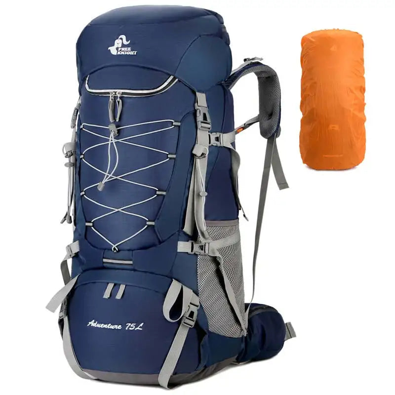 75L Camping Backpack with Rain Cover & Hydration Outlet
