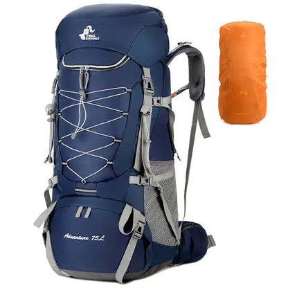 75L Camping Backpack with Rain Cover & Hydration Outlet