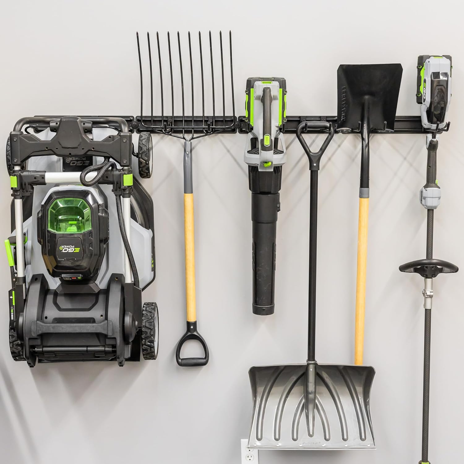 Garage Tool Organizer Wall Mount - Heavy Duty 64" Rack