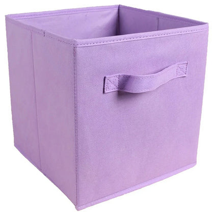 Colorful Fabric Storage Cubes - 6 Pack Foldable Baskets