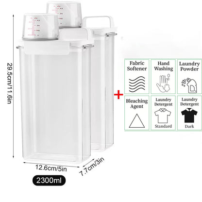Airtight Laundry Detergent Dispenser - 1100/1800/2300ml Storage