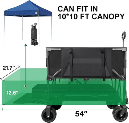 Double Decker Wagon 600lb Capacity 400L - Collapsible Sports Cart