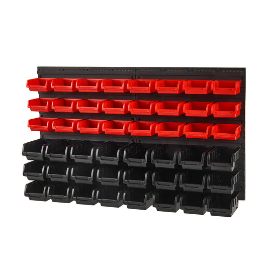 Storage Bins 48pcs Wall Mounted Garage Organizer