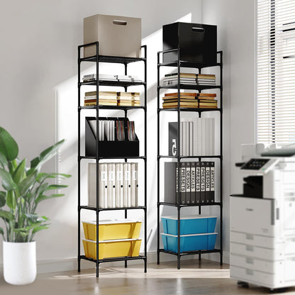 6 Tier Metal Storage Shelf - Versatile Kitchen & Bathroom Rack