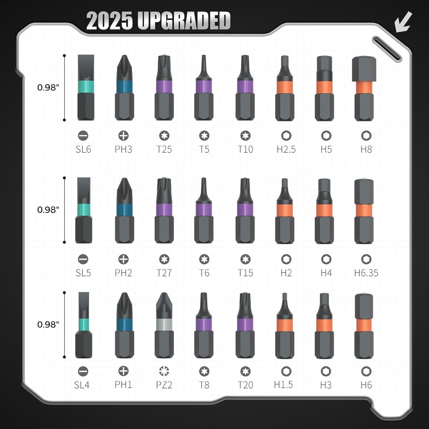24in1 Ratchet Screwdriver Set - Magnetic Bits & Ergonomic