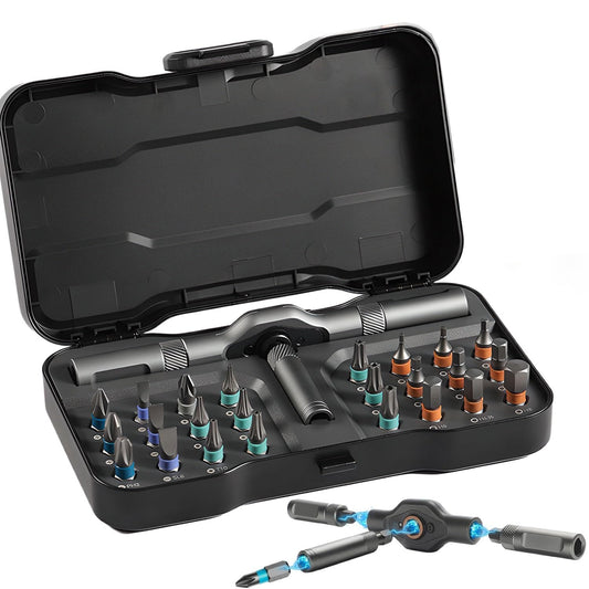 24in1 Ratchet Screwdriver Set - Magnetic Bits & Ergonomic