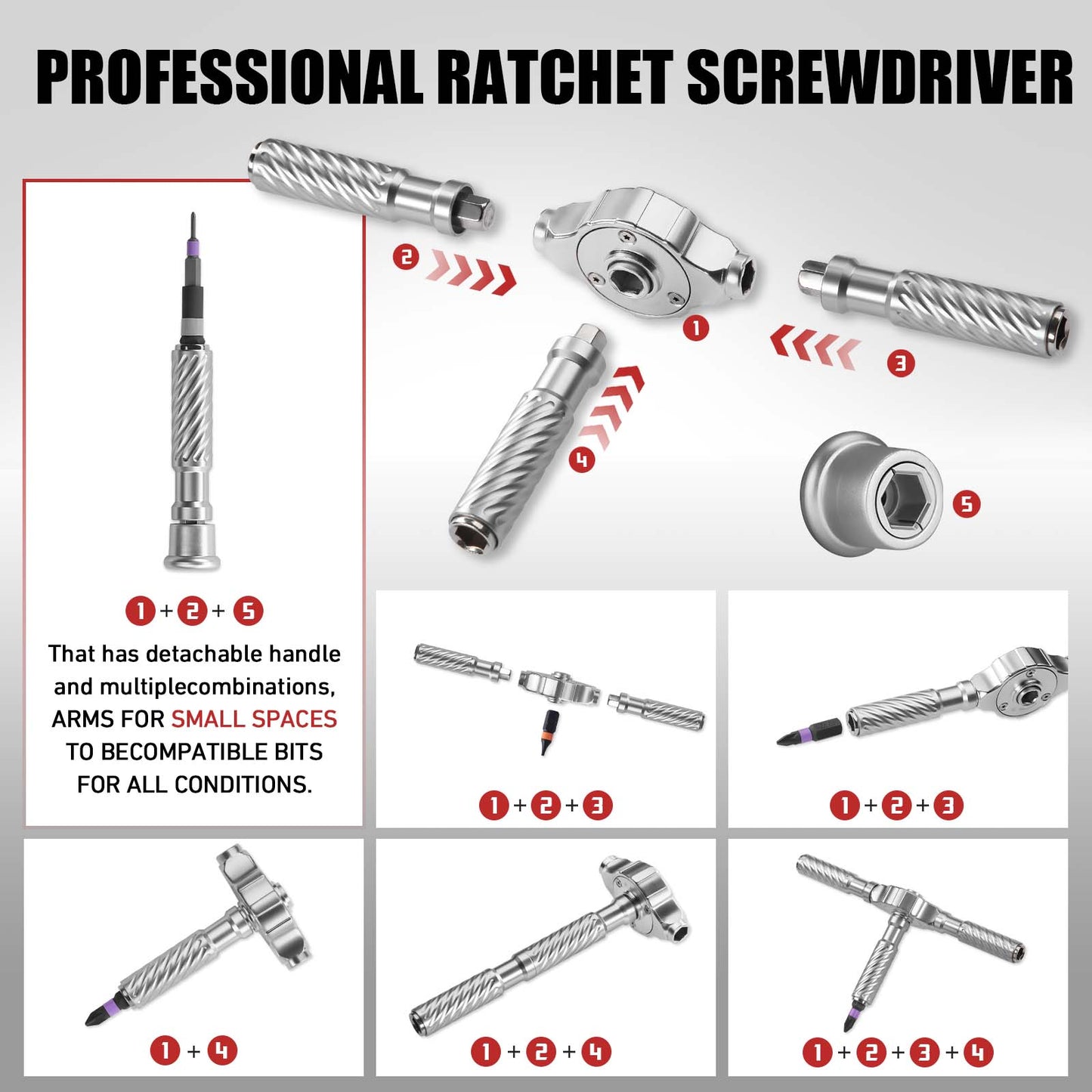 VMAN 66in1 Ratchet Screwdriver Set - Magnetic & Ergonomic