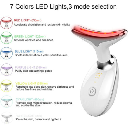 Anti-Wrinkle Facial Massager: 7 Colors Skin Tightening Device