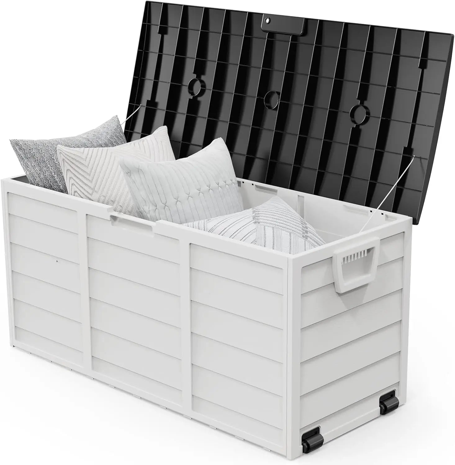 75 Gallon Lockable Outdoor Storage Box with Wheels & Lid