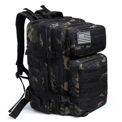 45L Tactical Backpack - Large Outdoor Hiking & Camping Gear
