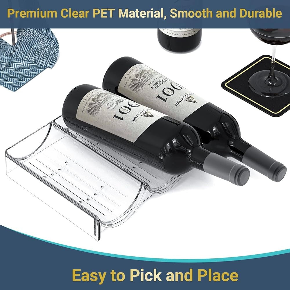 Plastic Bottle Organizer - Stackable 12-Bottle Wine Rack