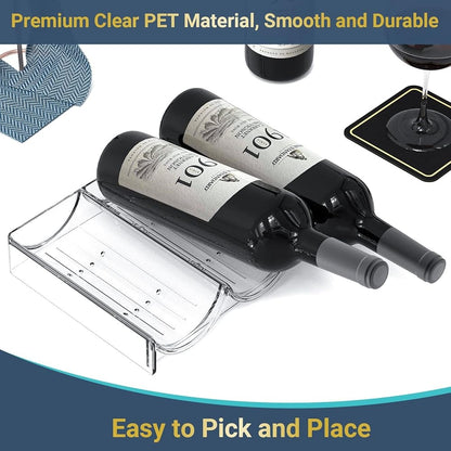 Plastic Bottle Organizer - Stackable 12-Bottle Wine Rack