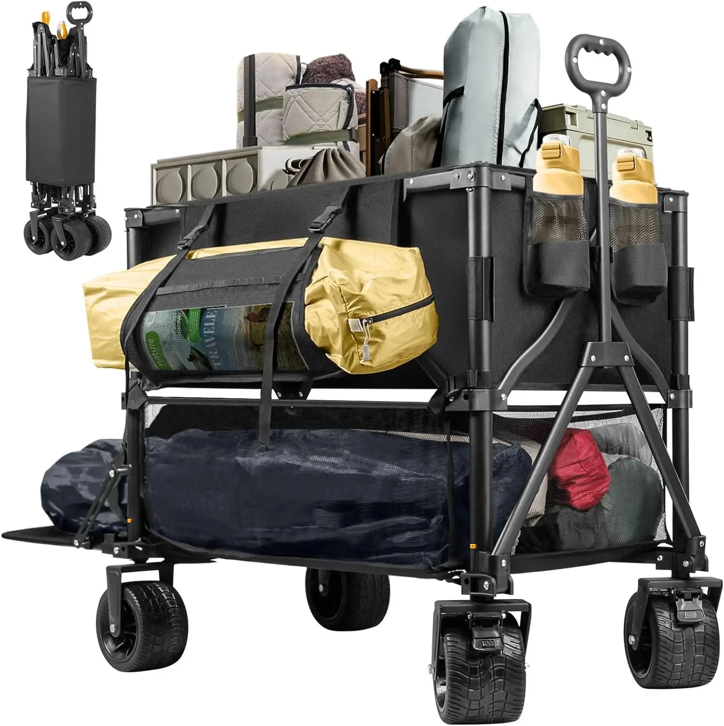 Double Decker Wagon 600lb Capacity 400L - Collapsible Sports Cart