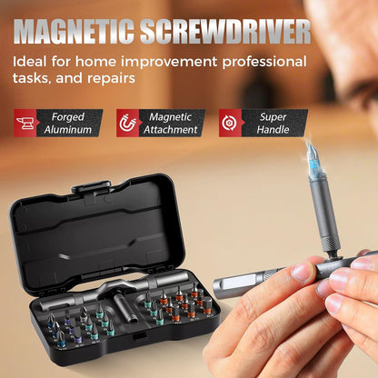 24in1 Ratchet Screwdriver Set - Magnetic Bits & Ergonomic
