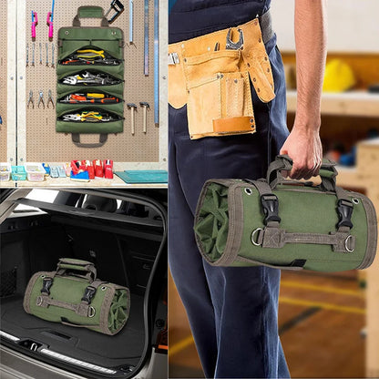 Portable Heavy-Duty Tool Bag with Detachable Pouch