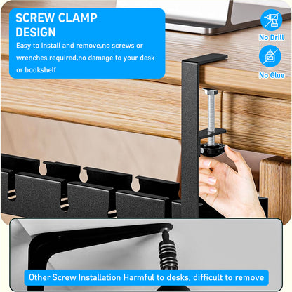 Cable Management Tray: No-Drill Under Desk Organizer