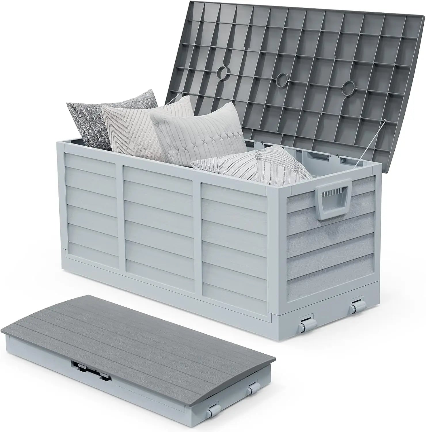 75 Gallon Lockable Outdoor Storage Box with Wheels & Lid