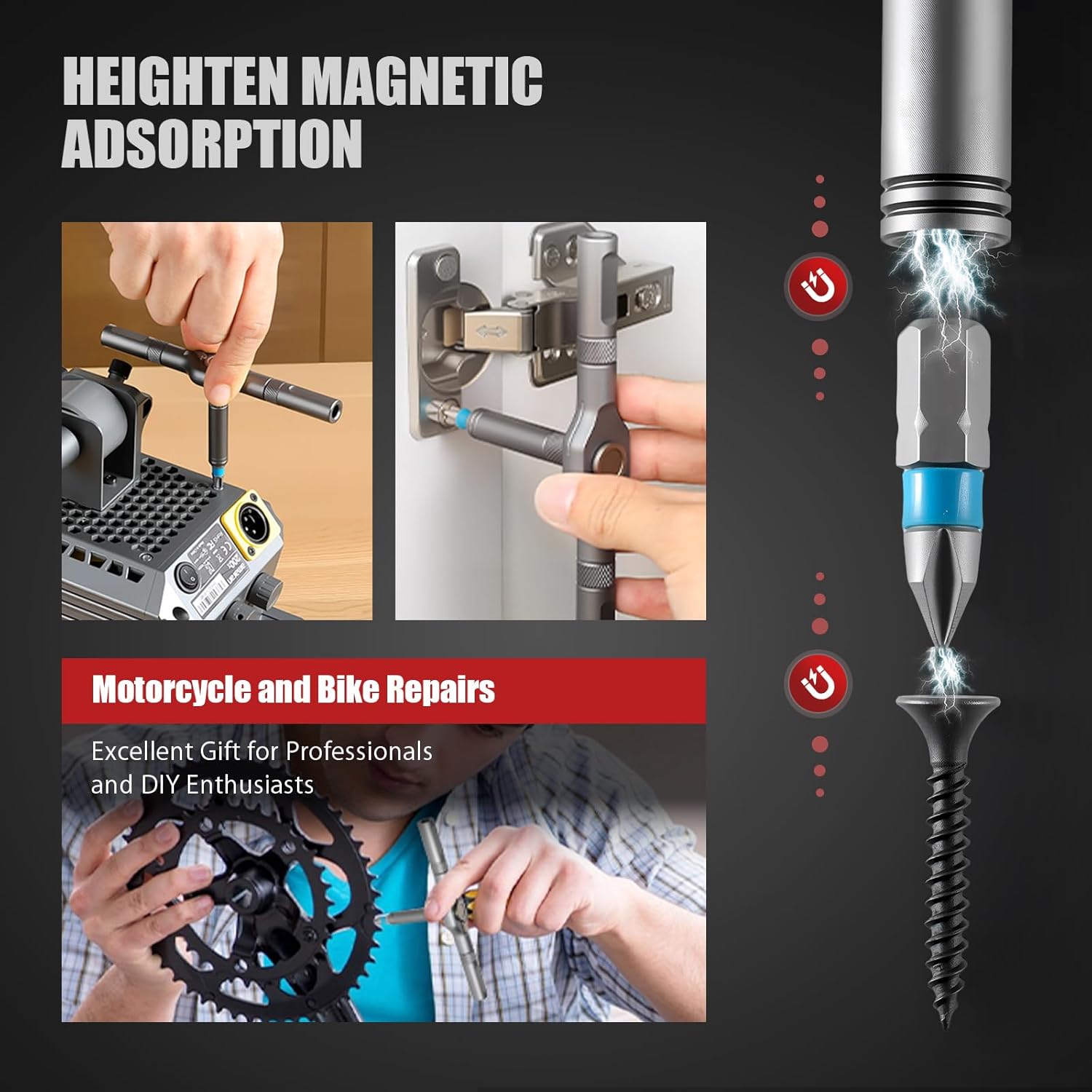 24in1 Ratchet Screwdriver Set - Magnetic Bits & Ergonomic