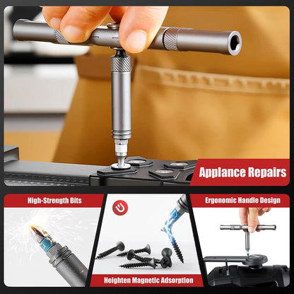 24in1 Ratchet Screwdriver Set - Magnetic Bits & Ergonomic