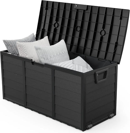75 Gallon Lockable Outdoor Storage Box with Wheels & Lid