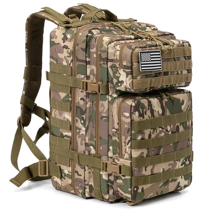 45L Tactical Backpack - Large Outdoor Hiking & Camping Gear