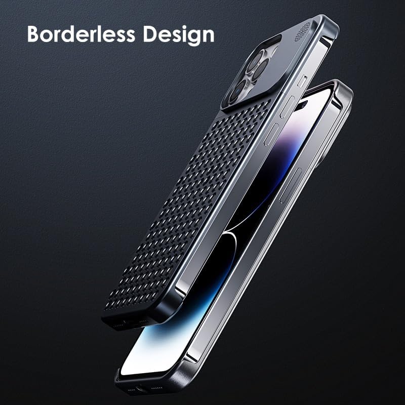 Aluminum Alloy Aromatherapy Phone Case for iPhone 14 13 12 Pro Max 15 Plus