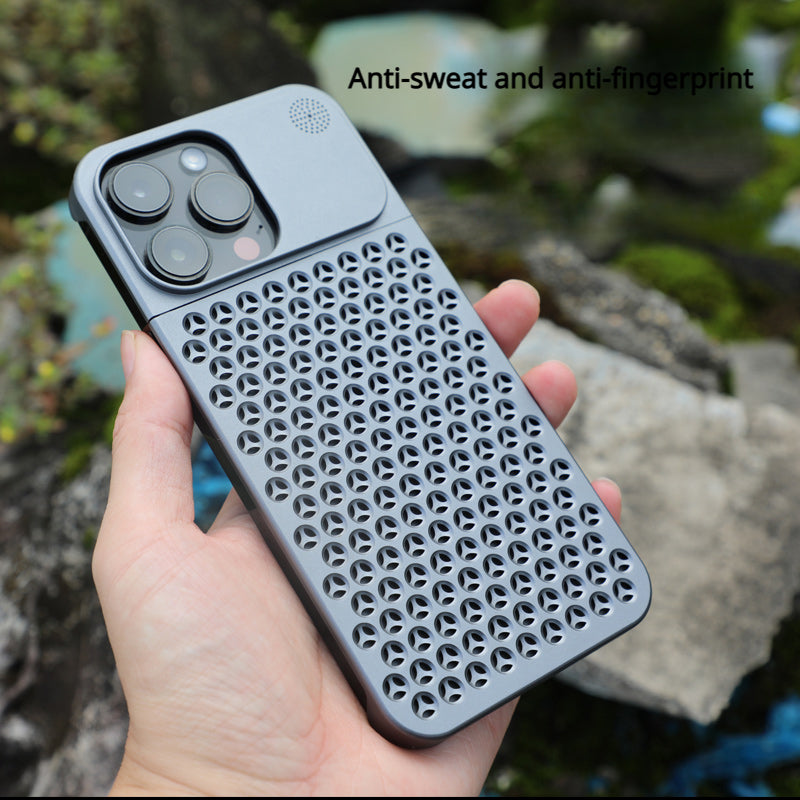 Aluminum Alloy Aromatherapy Phone Case for iPhone 14 13 12 Pro Max 15 Plus