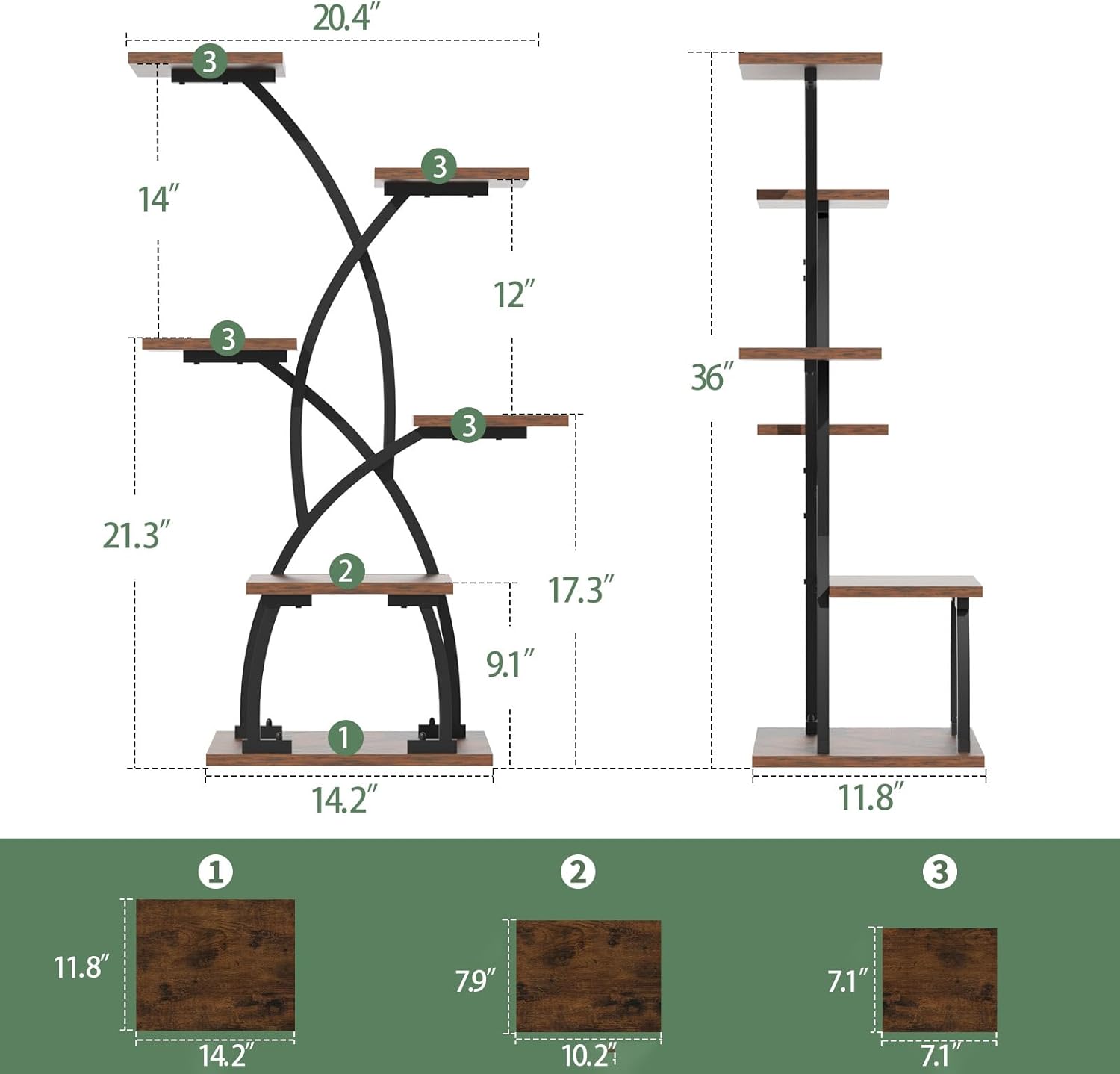 Metal Plant Stand with Grow Lights - Perfect for Green Corners