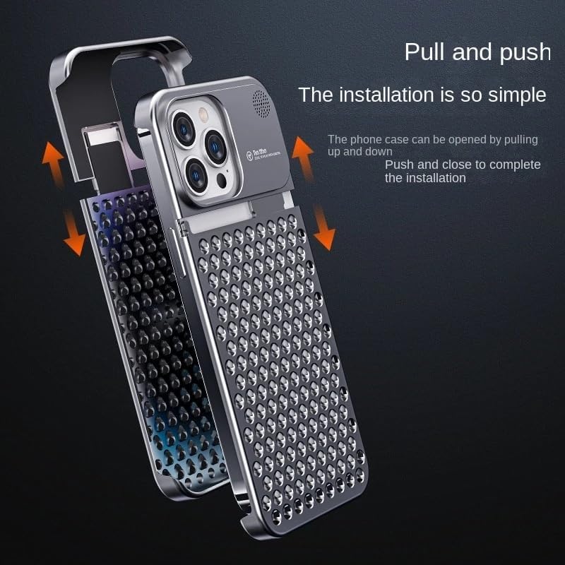 Aluminum Alloy Aromatherapy Phone Case for iPhone 14 13 12 Pro Max 15 Plus