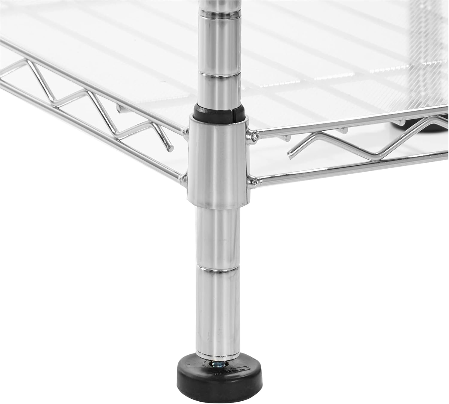 Expandable Metal Wardrobe Rack with Shelves - Chrome Finish