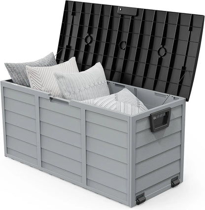 75 Gallon Lockable Outdoor Storage Box with Wheels & Lid