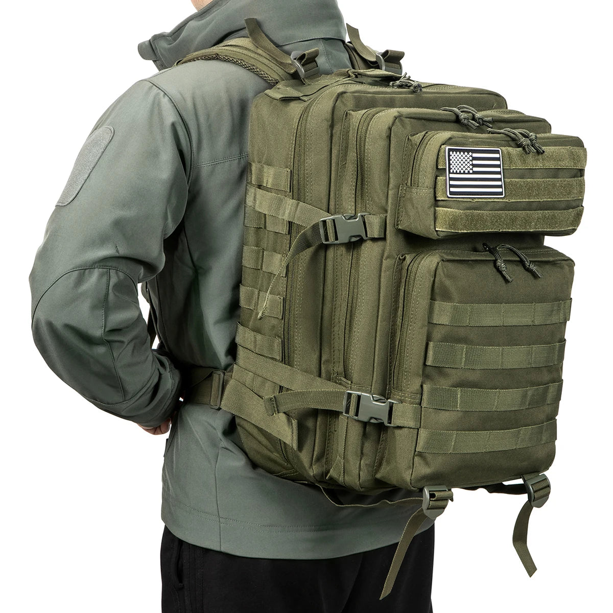 45L Tactical Backpack - Large Outdoor Hiking & Camping Gear